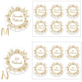 Pegatinas decorativas EID Mubarak para decoración de Ramadan Mubarak 