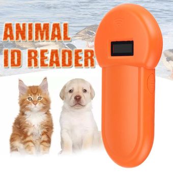 Lector de identificación de animales 134.2Khz Escáner de etiquetas de oreja de reconocimiento de microchip para mascotas Portátil 