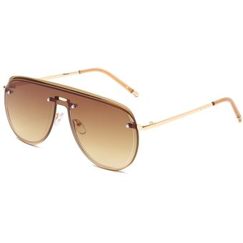 Rimless Sunglasses Women Men Metal Gradient Sunglasses Uv400 