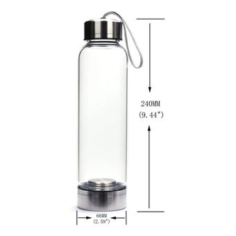 Genérico Botella agua cristal 1 litro nevera, botella de agua de