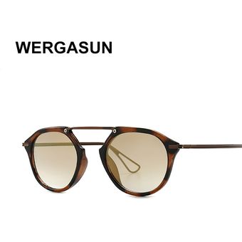 pequeñasmujer Las gafas de sol redondas clásicas de Wergasun 