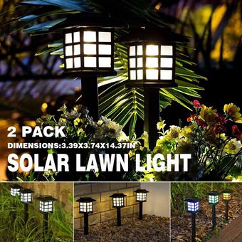 Lámparas de césped alimentadas por energía Solar,conjunto de luces LED 