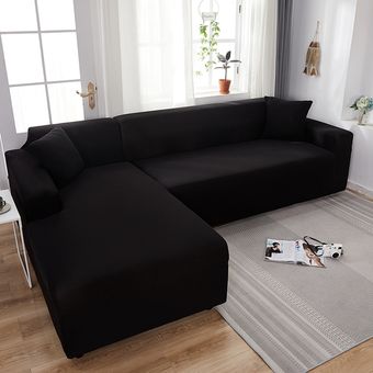 Funda de sofá Seccional de esquina elástica,cubierta para silla larga de 2 a 3 asientos,con forma de L,protección Extensible #SMSC026 