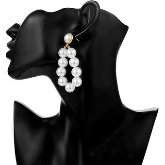Ae-canfly Fashion Metal Geometry Circular Pearl Crystal Star 