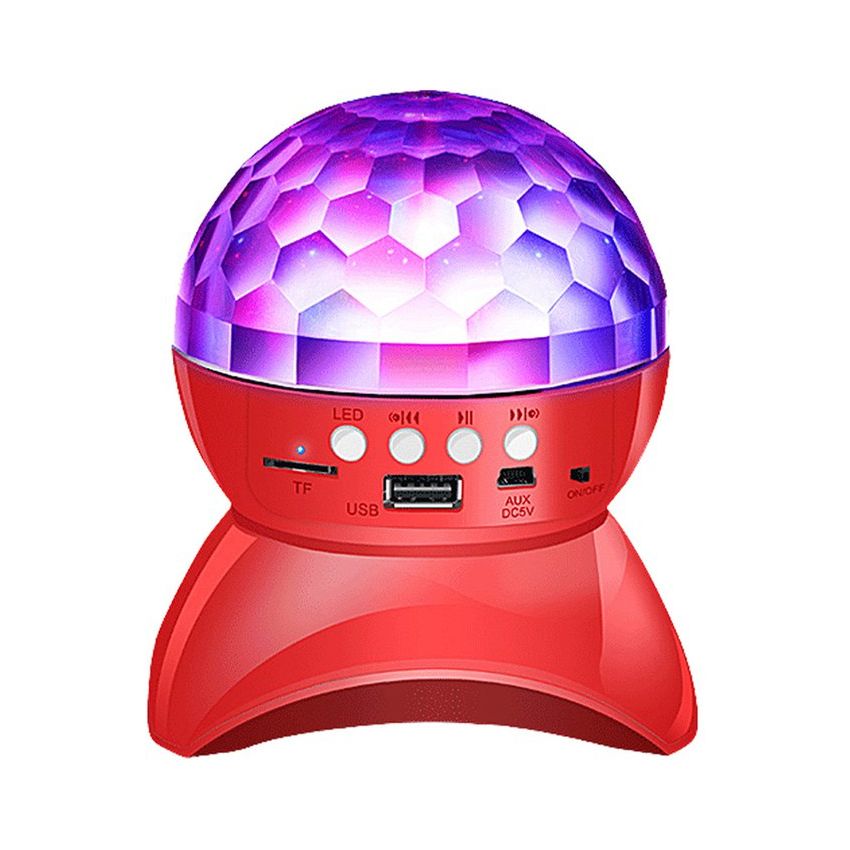 Altavoz de la luz de la luz de la etapa colorida 360 Rotating Crystal Magic Ball Wireless Speaker