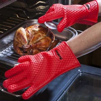 Ontel Hot Hands- Guantes de cocina de silicona antideslizantes, paquete de 2