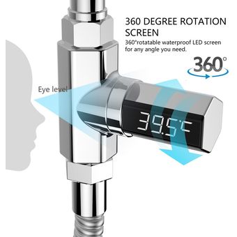 Pantalla LED Medidor de temperatura del agua Celsius Plástico 360 grad 