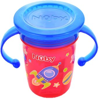 Nuby Vaso 360 WONDER con asas 240ml rojo 