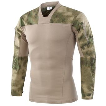 militar caza traje de rana A657 para hombre entrenamiento de combate montar escalada táctica camiseta de camuflaje para exteriores senderismo 
