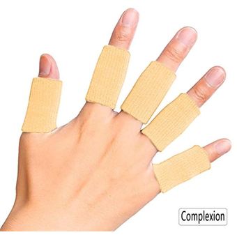 10pcs Stretchy Sports Finger Sleeves Arthritis Support Finger Guard Outdoor Basketball Volleyball Finger Protection #284469 #Complexion 