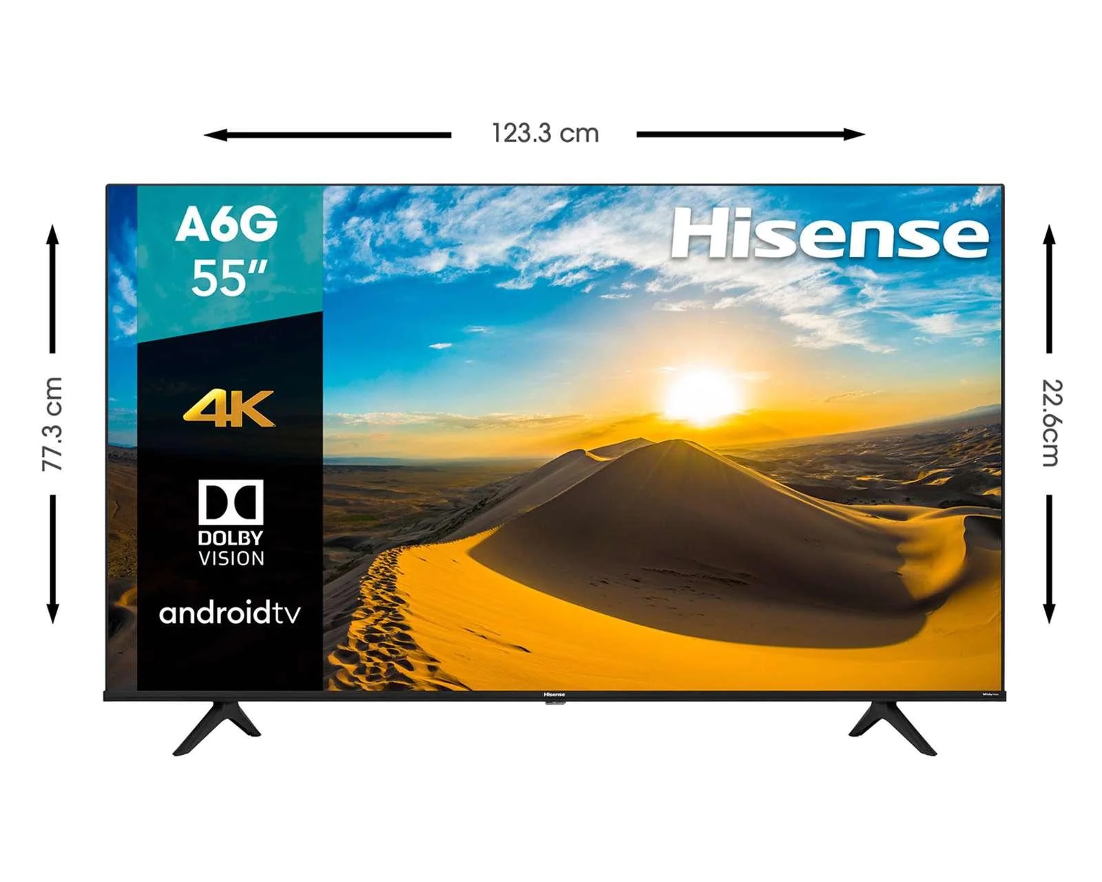 Pantalla Hisense LED Smart TV de 55 pulgadas 4K Ultra HD  55A6G