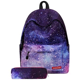 Nueva Mochila Galaxy Star Escuela para niñas adolescentes espacio im 