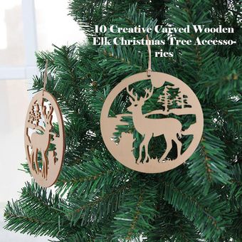 Día 10pcs Navidad de los alces Jesús Pascua decoración del hogar colgante del árbol de navidad 