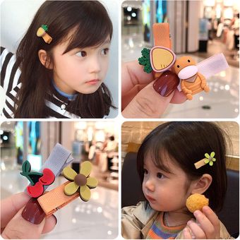 510 udsSet niños caramelo lindo Fruta de dibujos animados adorno de flores Clips de pelo bebé niñas encantador horquilla para cabello para Niños Accesorios 