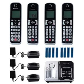 Juego de 2 Teléfonos Inalámbricos Panasonic Modelo KXTG1712 en Color Negro