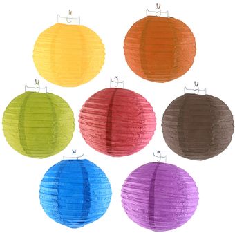 10pcs 8-10 pulgadas colorido papel chino linternas bola para el festival de boda 