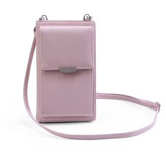 bolsa para teléfono móvil bandolera mensajero #Pink 60211 bolso de pecho para chica bolso de mano Cartera informal para mujer tarjetero 