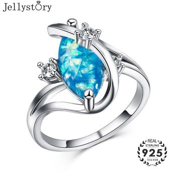 Anillo De Joyería De Plata Jellystory925 Con Piedras De 