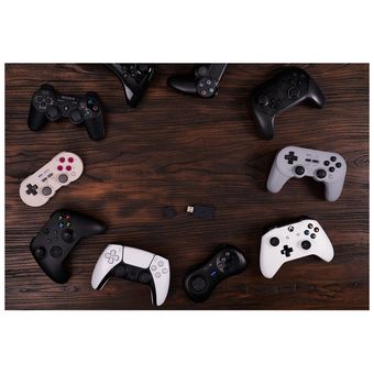 Adaptador 8bitdo.2 Controles Bluetooth Xbox Ps4 Ps5 Switch Color Negro