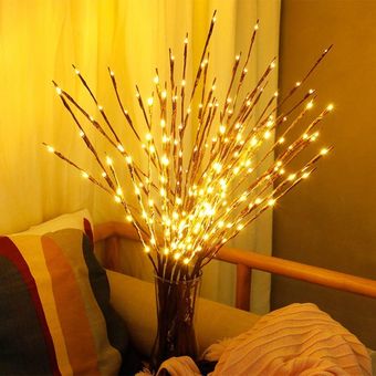 Decoración de Navidad árbol rama luz 20Leds cadena luces Mesa adornos Noel para casa Navi 1 Uds 