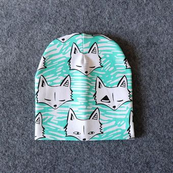 #green fox De algodón de primavera y otoño gorro de bebé 
