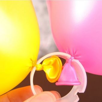 50pcs Anillos globo de plástico hebilla de la cerradura del arco carpeta clip conveniente conector 