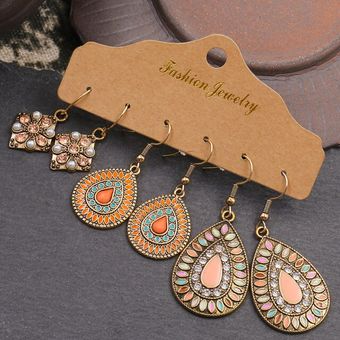 Lats Boho Aretes De Plata Étnica De La Mujer Conjunto De De Lats Boho Aretes De Plata Étnica De La Mujer Conjunto De De