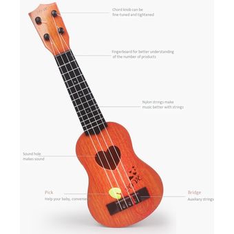HAOEN Juguete para niños Instrumento musical de guitarra de ukelele cl 