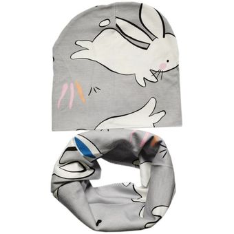 conjunto de gorros de algodón con cuello cálido para primavera Conjuntos de bufanda y sombrero para niños cubierta para la cabeza de bebé de dinosaurio de dibujos animados 