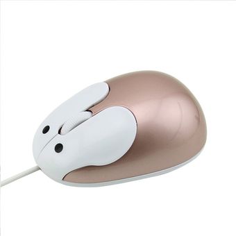 Usb linda del cable del ratón del ordenador con conexión de cable conejo ratón fotoeléctrico 