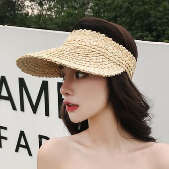 Sombrero de paja plegable flojo del sombrero del sol de las señoras 