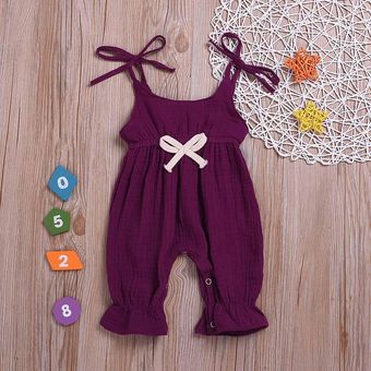 Verano Sólido Romper Body Jumpsuit Outfits Baby Boys Girls 