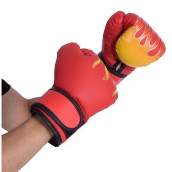 Guantes de boxeo profesionales para niños,1 par,malla de llama transpirable de cuero PU,Sanda,guante de entrenamiento de boxeo CSV 