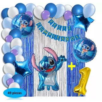Disney-arco de globos con temática de Lilo & Stitch para fiesta de