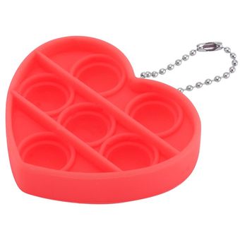 Burbuja en forma de corazón dedo burbuja Squeeze Toy llavero Juguetes Sensoriales Juguetes 