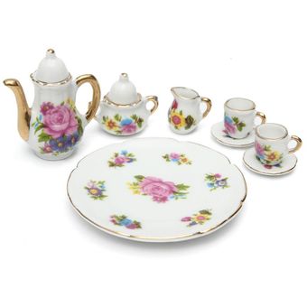 Taza de té Café Tetera de cerámica Juego de 8 piezas de porcelana 