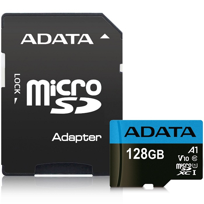 Memoria MicroSD 128GB Adata SDXC Con Adaptador Clase 10 A1 AUSDX128GUICL10A1-RA1