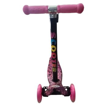 Scooter-Patineta-Para-Niños-Juguete-Monopatin-Diseño-Rosado