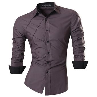 camisas informales de manga larga para hombre,camisas en #2028-Gray 