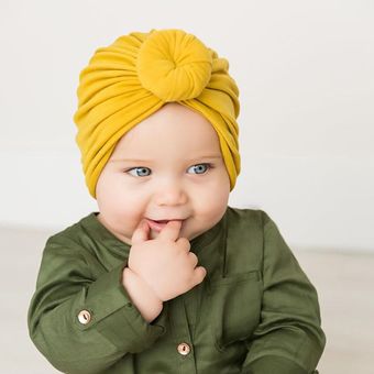 Bebé turbante nudo sombrero infantes niños niño chica Indi 