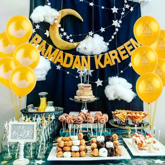 Festival feliz Decoración de Ramadán Decoración Eid Mubarak Kareem 