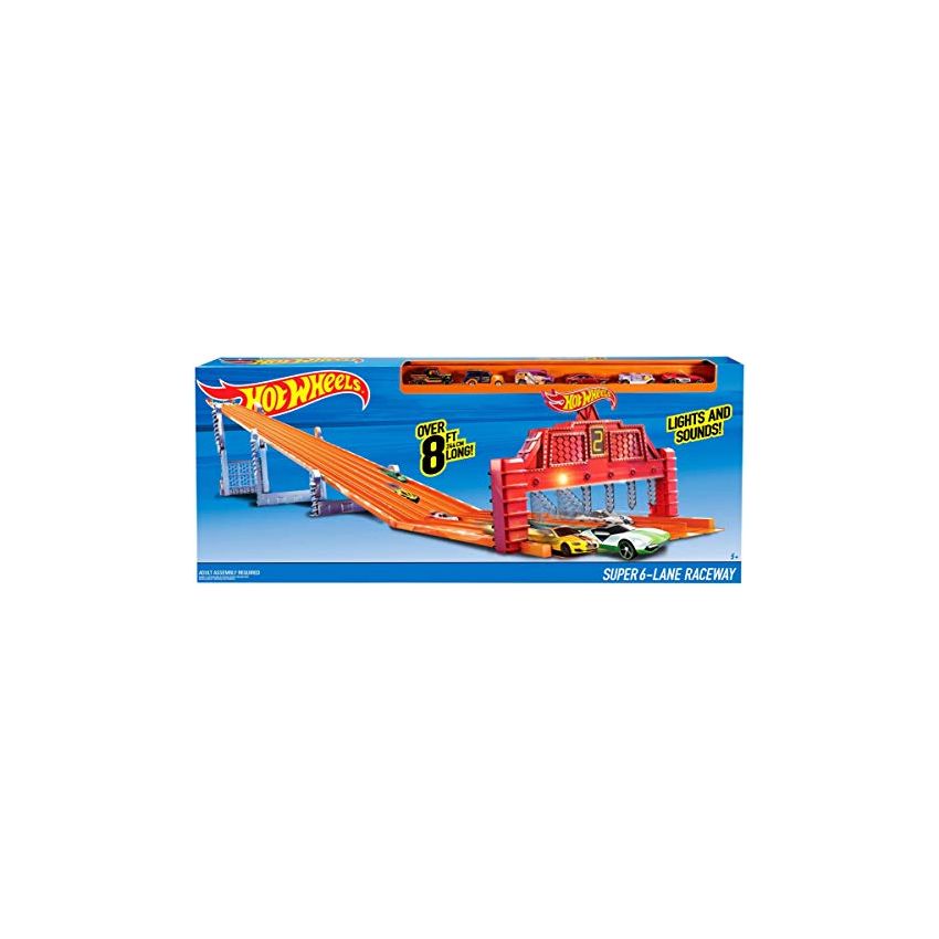 pista hot wheels 6 carriles