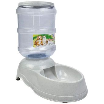 Basics Dispensador automático de agua para perros y gatos, juego de  alimentador por gravedad y bebedero, grande, capacidad de alimentos de 12