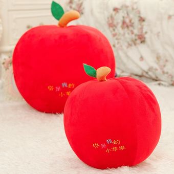 Pequeños juguetes de peluche de manzana almohada de regalo para #Red 