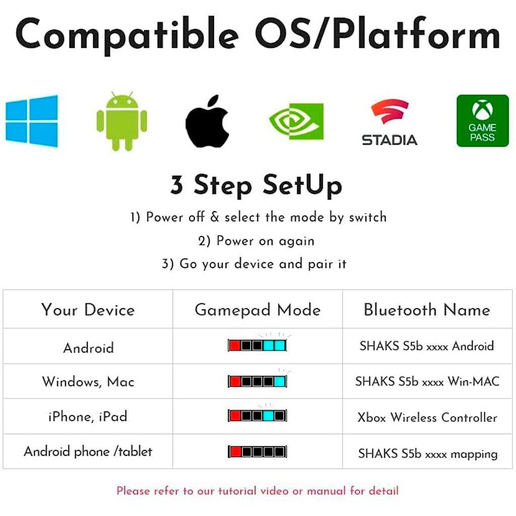 Control Gamepad inalámbrico para teléfono celular AndroidiOS