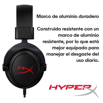  HyperX Cloud II - Auriculares para videojuegos, sonido  envolvente 7.1, almohadillas de espuma viscoelástica, marco de aluminio,  con micrófono, para PC, PS5, PS4, Xbox Series X
