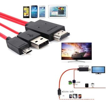 Micro Usb A Hdmi 1080 Cable De Tv Hd Adaptador Usb 2,0