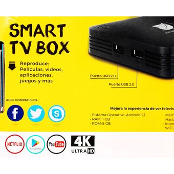 Smart TV Box dispositivo TV inteligente Navegacion internet