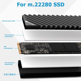 disco duro de estado sólido disipador de calor M.2 SSD NVMe M2 2280 disipador de calor de alumini 