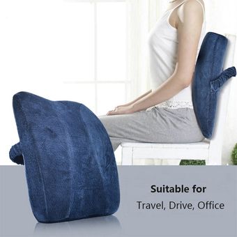 soporte para la cintura cojín lumbar asiento de coche Cojín lumbar para silla de oficina cojín de espuma de memoria respaldo para silla Color#With button 